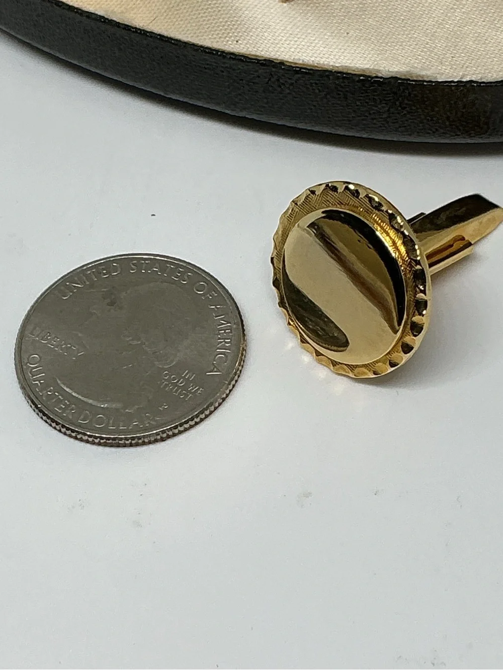 Vintage Crown Price Gold Tone Cufflink Set Presentation Box